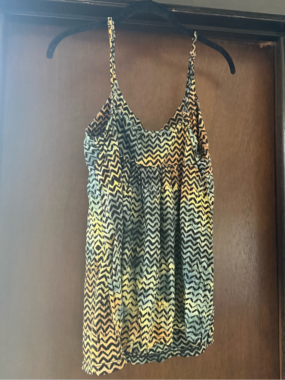 Santiki Beaded Chevron Babydoll Top | Size L | Boho Resort Style - Picture 3 of 9